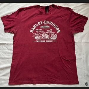 Harley Davidson Red Logo Motorbike T-shirt Men’s XL